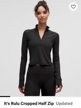Lululemon cropped quarter zip